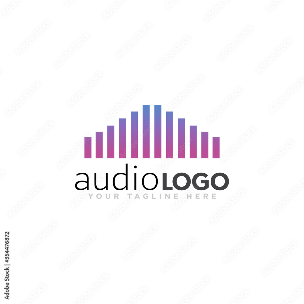 Sound Logo Concept Design Vector