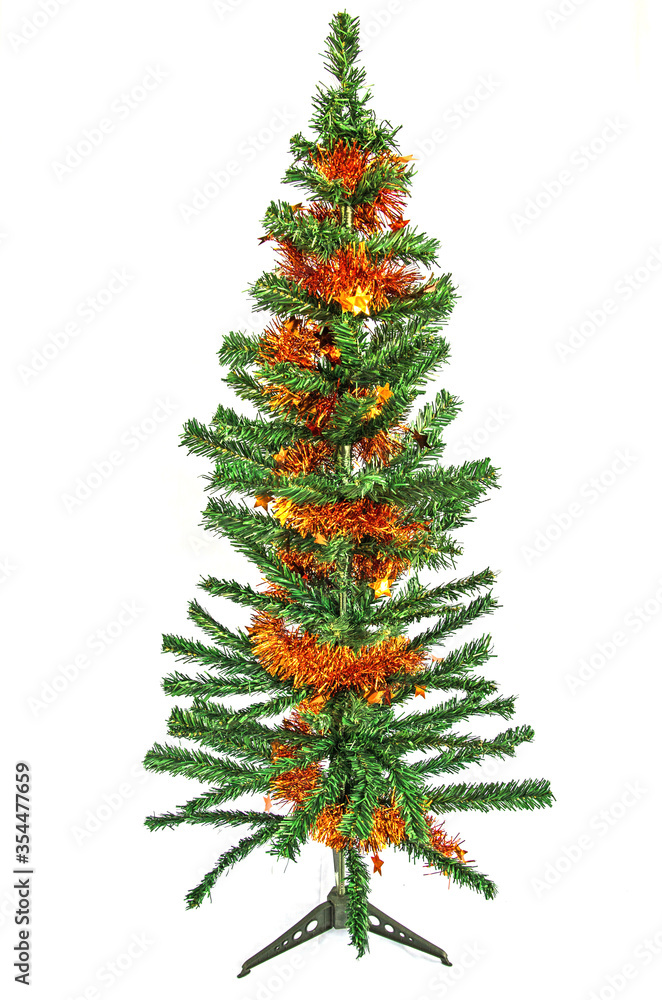 Conifer tree with decoration for Christmas eve