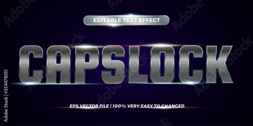 Editable text effect - Capslock text style mockup concept