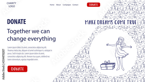 Website template for Charity education and Donate online.