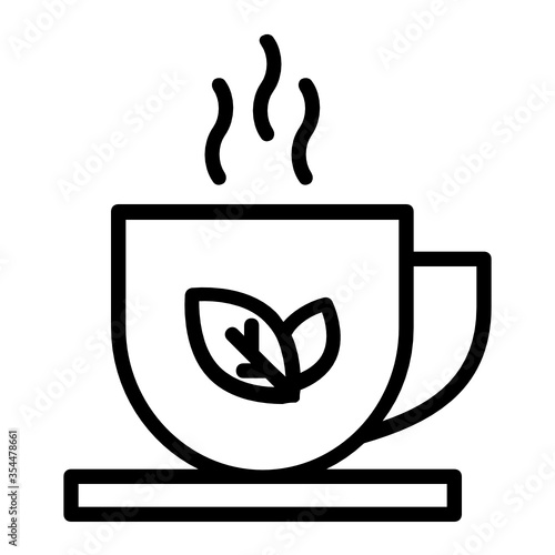 Drinking Green Tea Concept, Caffeine dependence Vector Icon Design, addiction and bad habits symbols on white background 