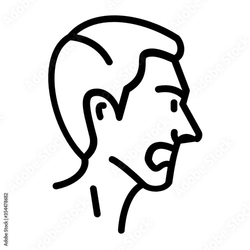 Furious Man Avatar Vector Icon design, Addiction and bad habits symbols on white background 