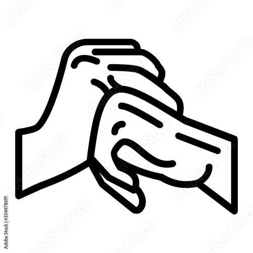 Cracking finger joints concept vector icon design, Addiction and bad habits symbols on white background  