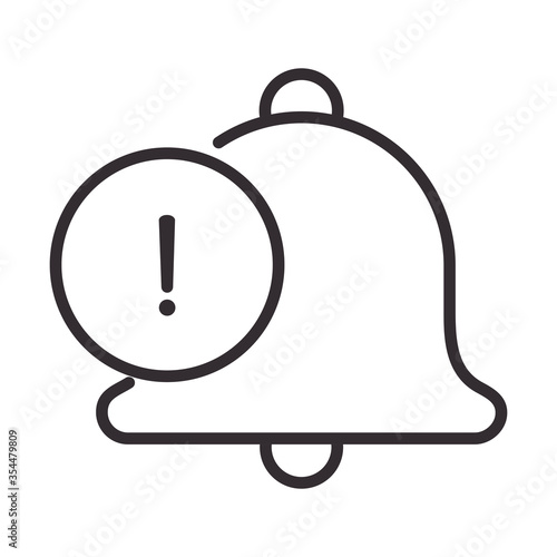 alert icon, message alarm, attention danger exclamation mark precaution, line style design