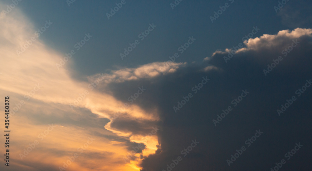 Background of dark clouds before a thunder-storm