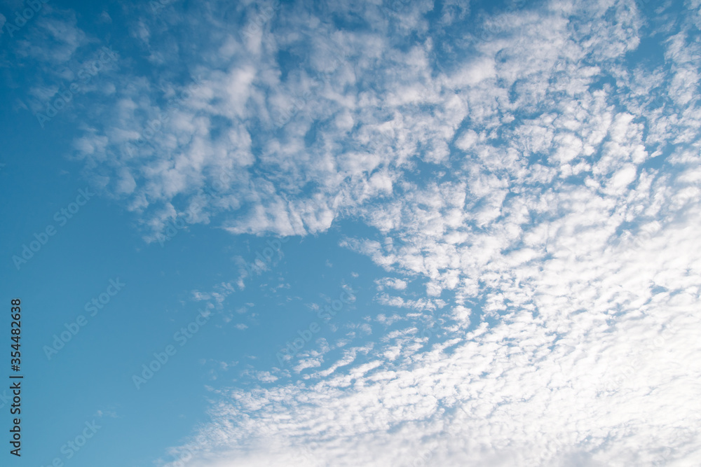 The picture of the blue sky and floating clouds The picture of the blue sky and floating clouds
