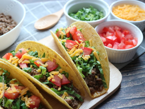 Tasty grounded beef Taco - Mexican food