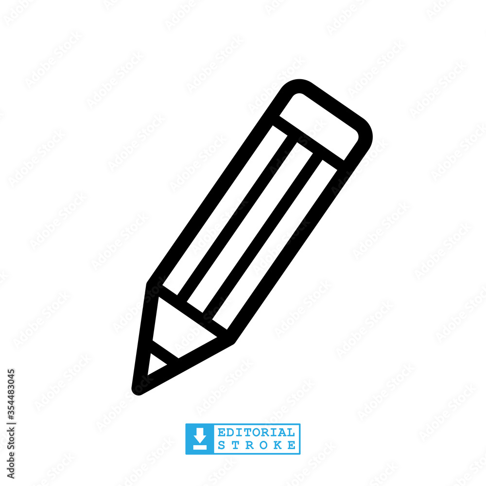 pencil icon in trendy flat style, pencil vector icon pencil icon in trendy flat style, pencil vector icon