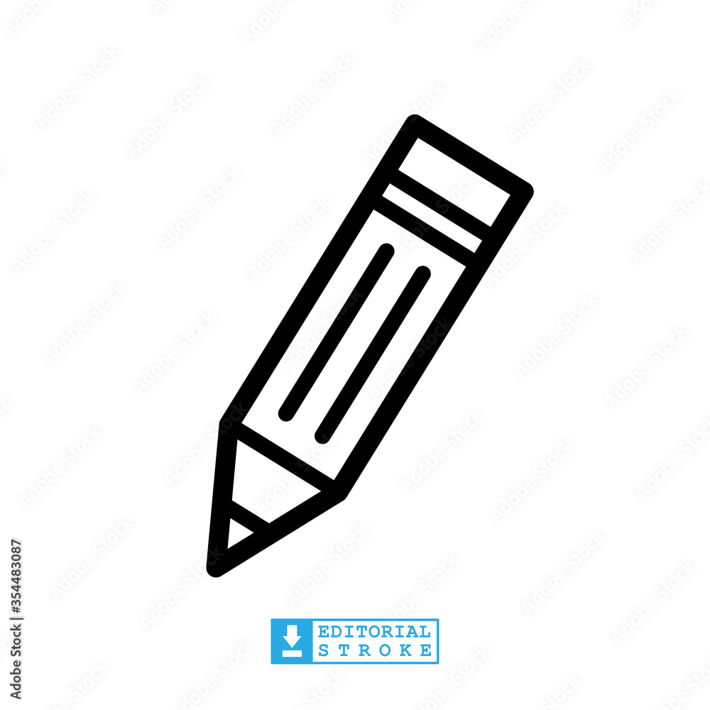 pencil icon in trendy flat style, pencil vector icon