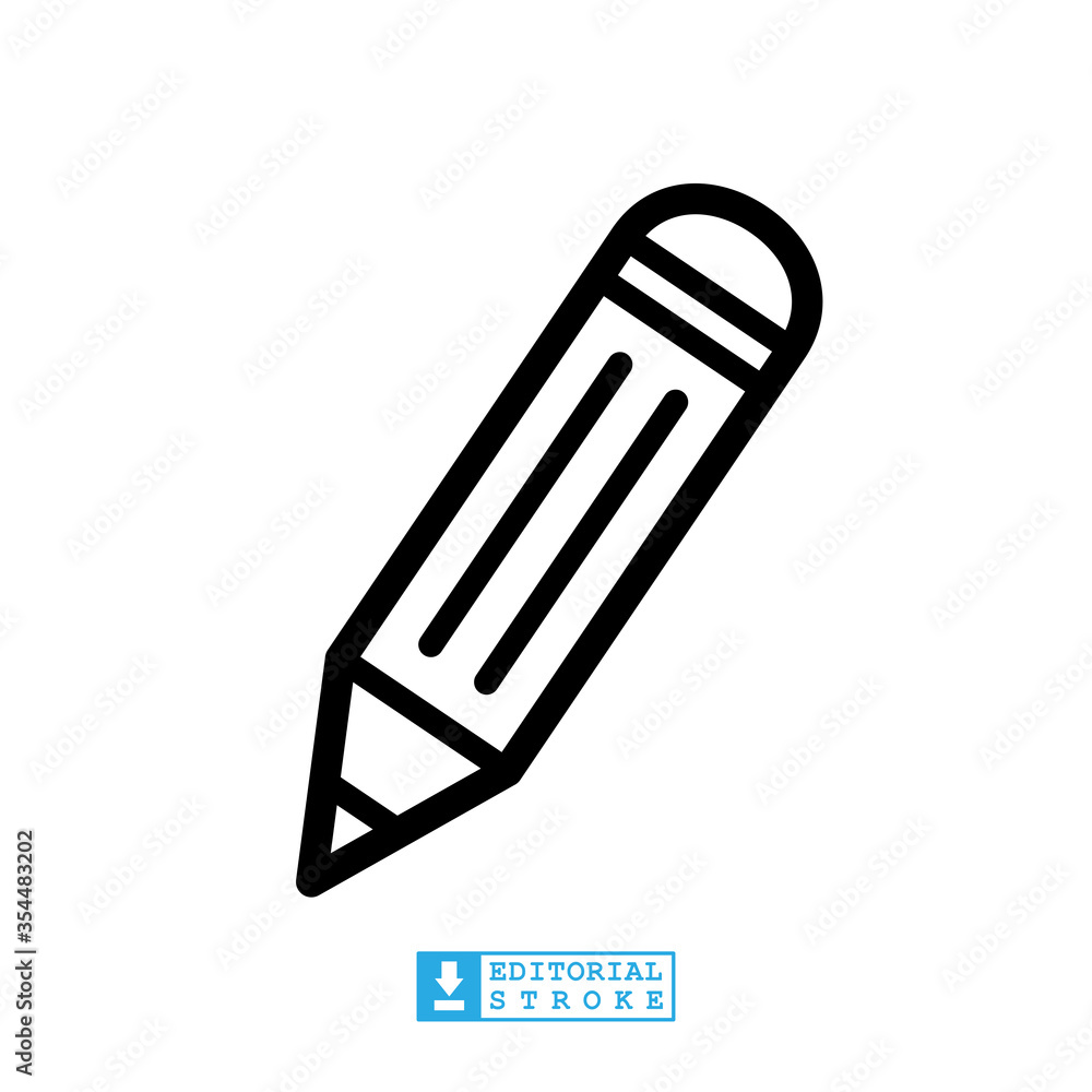 pencil icon in trendy flat style, pencil vector icon pencil icon in trendy flat style, pencil vector icon