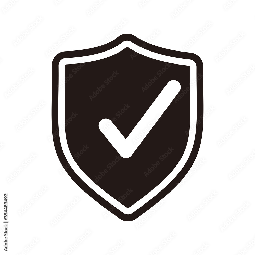 shield icon and check mark shield icon and check mark