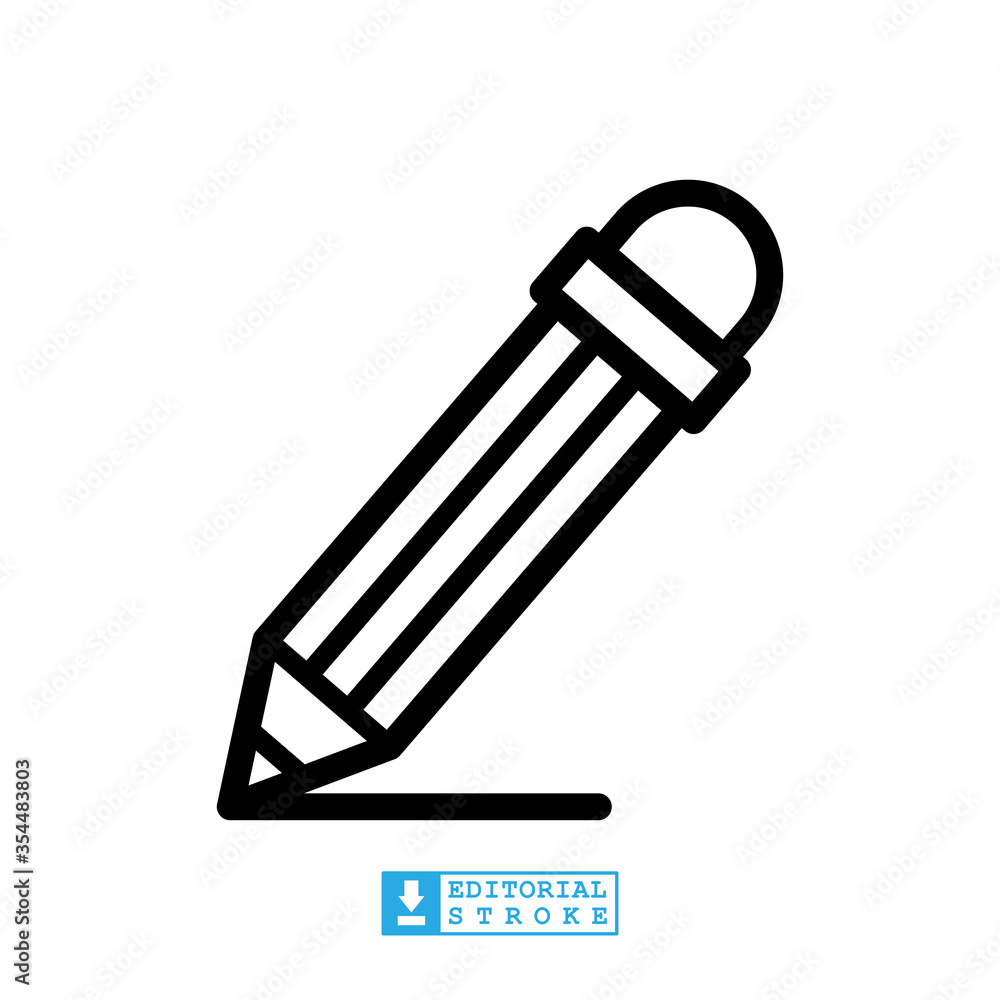 pencil icon in trendy flat style, pencil vector icon pencil icon in trendy flat style, pencil vector icon