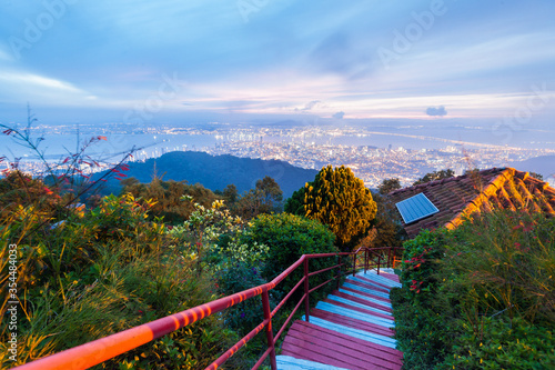 Wallpaper Mural George Town city view from Penang Hill, Pulau Pinang Malaysia Torontodigital.ca