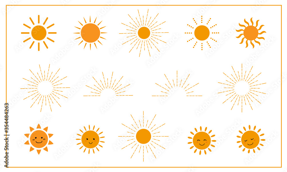 太陽　アイコン　セット