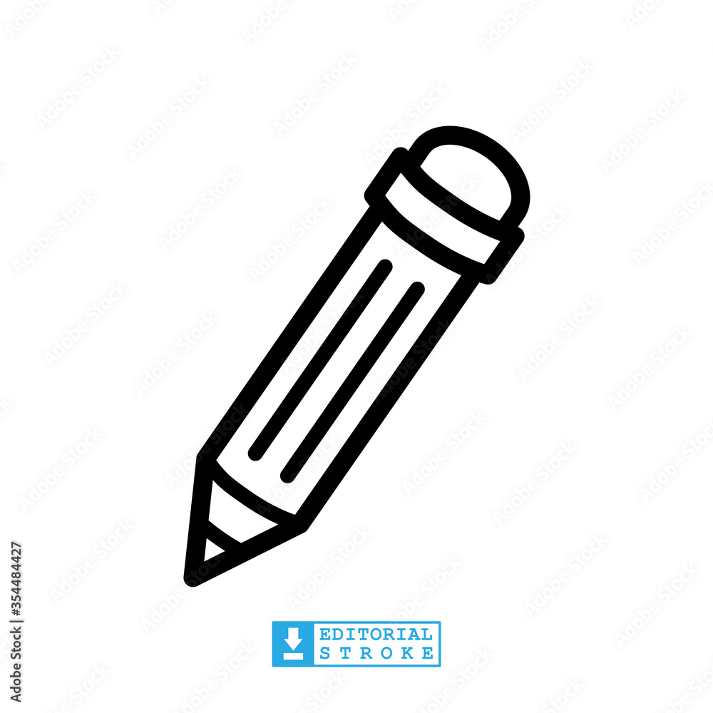 pencil icon in trendy flat style, pencil vector icon pencil icon in trendy flat style, pencil vector icon