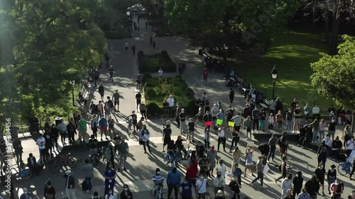 Wallpaper Mural people protesting the brutal killing by - demonstrators with signs in Washington Square Park in New York City NYC Torontodigital.ca