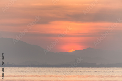 Sunrise background for high resolution printing