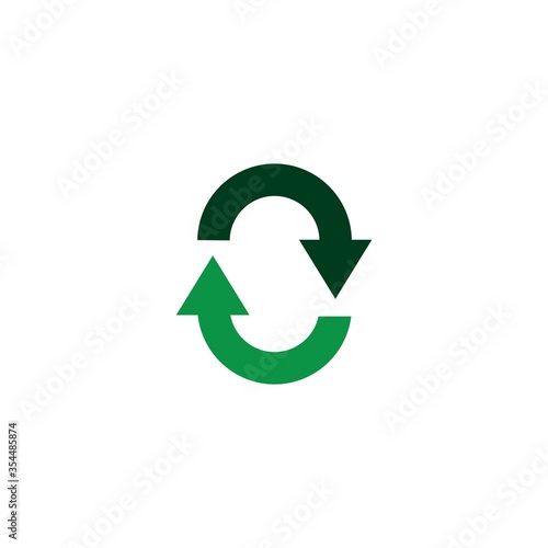 zero waste recycling symbol icon logo design template
