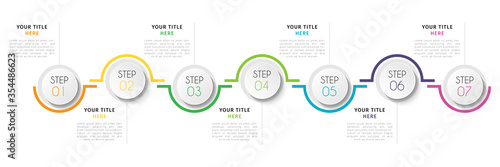 Business infographic element with options, steps, number vector template design