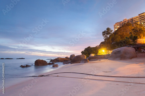 Batu ferringhi of George Town Penang sunrise or sunset view by the shore