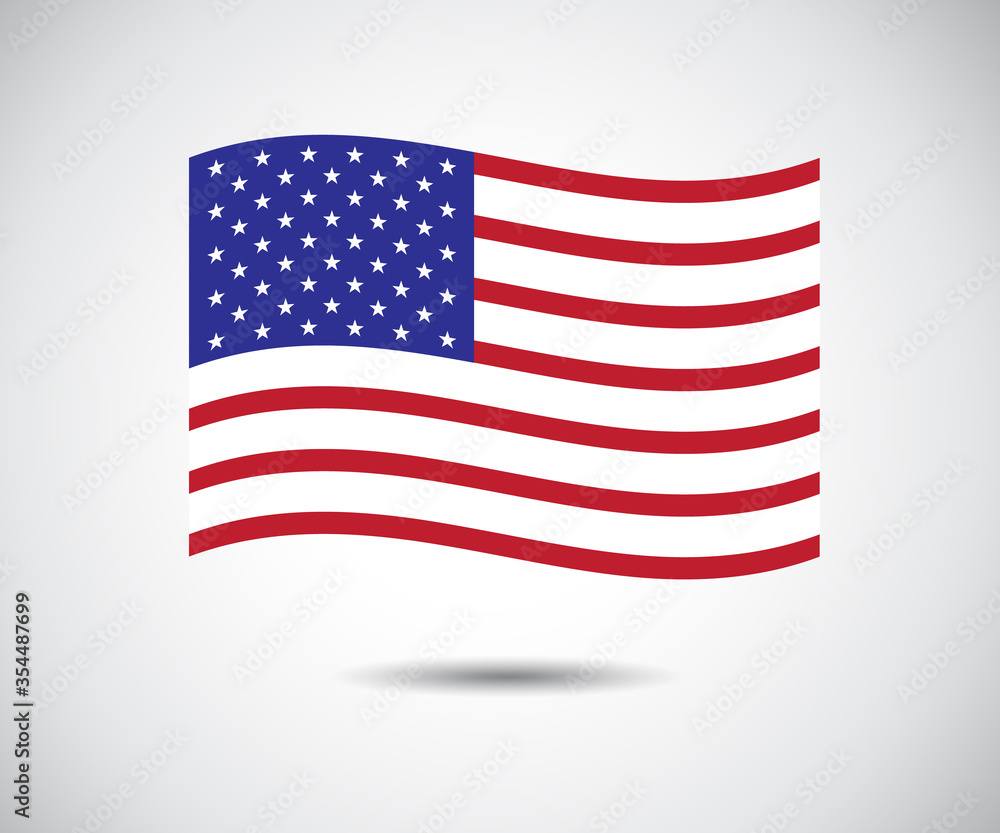 American flag vector illustration American flag vector illustration