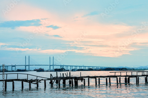 Teluk Tempoyak of Penang view during sunrise