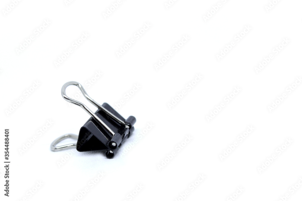 Black Paper clip isolated on white background Black Paper clip isolated on white background