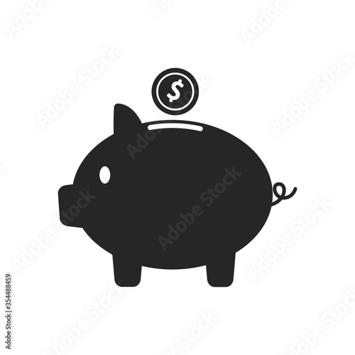 Piggy bank icon. Money box icon for finance and savings money for future concept.