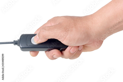 Hand hold and press button camera remote
