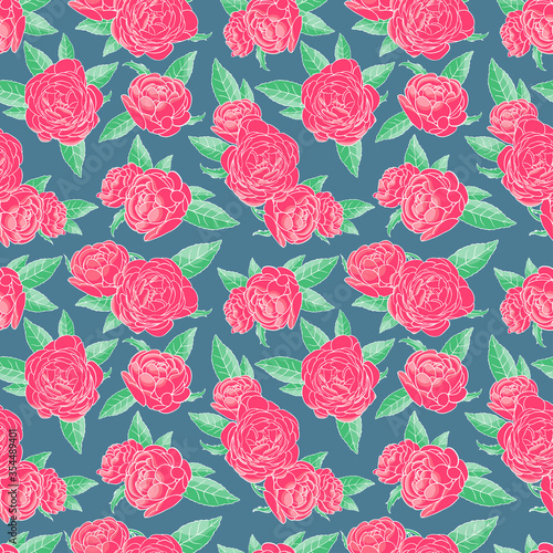 Seamless pink roses