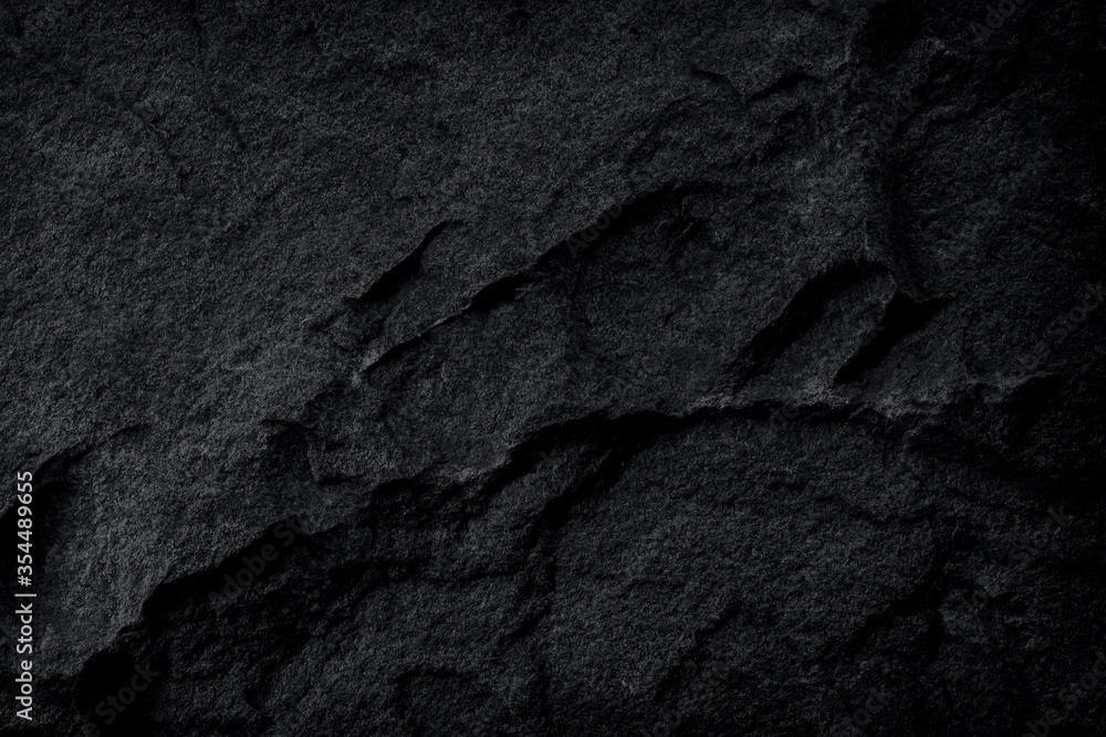 black stone natural background, dark grey slate