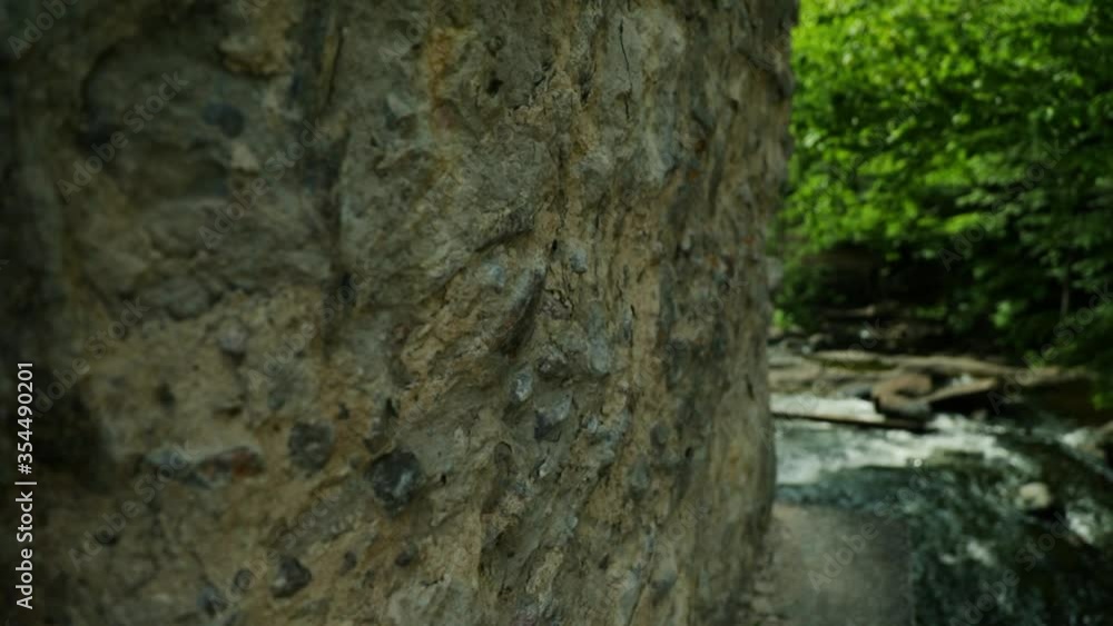 River running through the ruins of an old mill in Gatineau Park, Quebec. River running through the ruins of an old mill in Gatineau Park, Quebec.