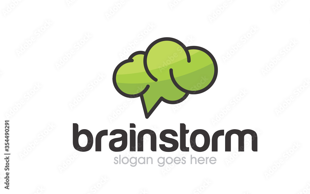 Human anatomical brain concept vector logo design Human anatomical brain concept vector logo design
