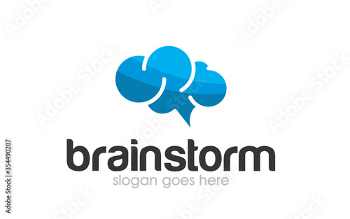 Human anatomical brain concept vector logo design