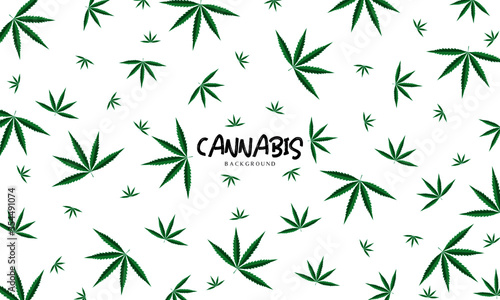 Cannabis or Marijuana Leaf background. Vector illustration.