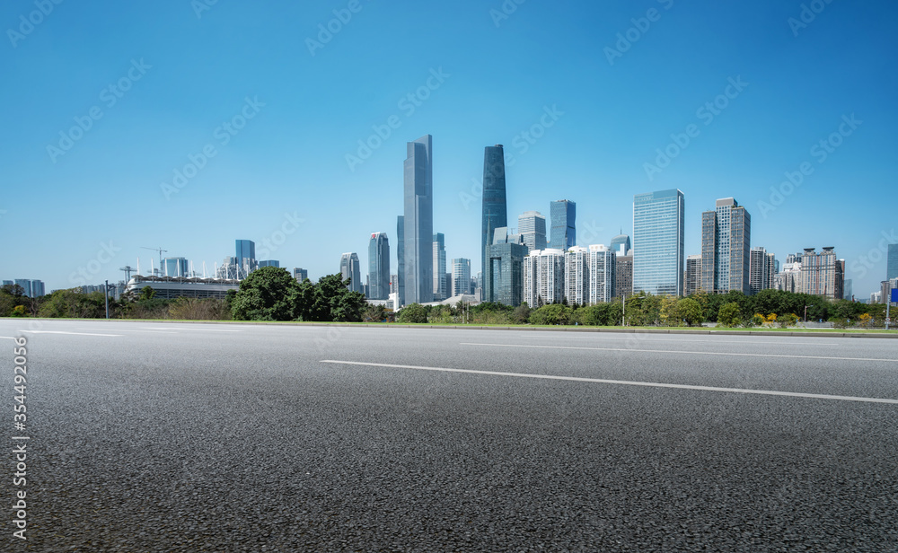 Urban road and urban architectural landscape Urban road and urban architectural landscape