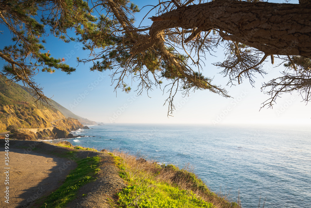 Big Sur, California Coastline. Scenic landscape. Famous California State Rout 1, Monterey County Big Sur, California Coastline. Scenic landscape. Famous California State Rout 1, Monterey County