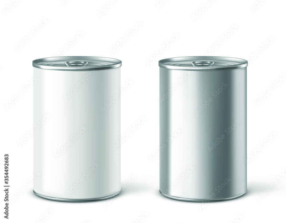 Tin can mockup. Vector illustration Tin can mockup. Vector illustration