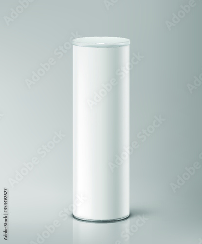White container for chips for design. Vector illustration