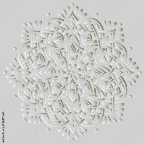 Mandala pattern white gradient good mood