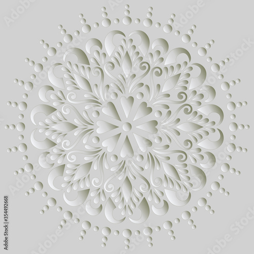 Mandala pattern white gradient good mood