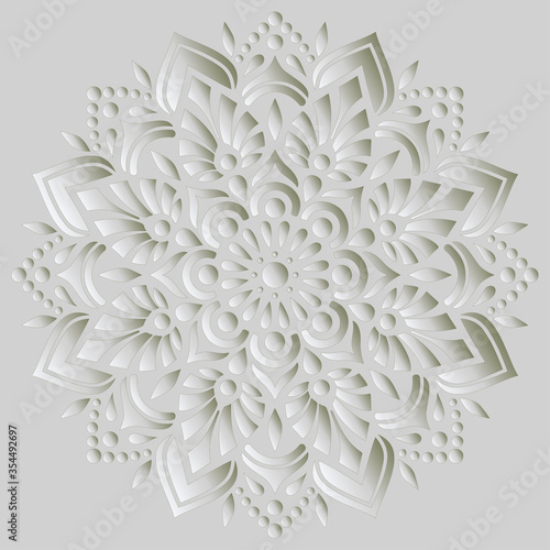 Mandala pattern white gradient good mood