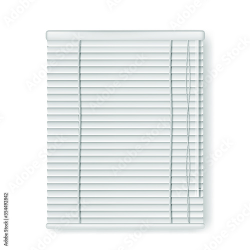 Realistic isolated window blinds. Vector illustration