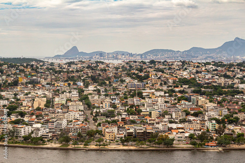 Photos visão aérea da cidade do Rio de janeiro, ilha do governador com baia de Guanabar