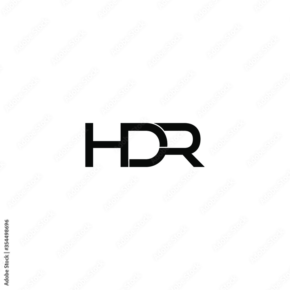 hdr letter original monogram logo design hdr letter original monogram logo design