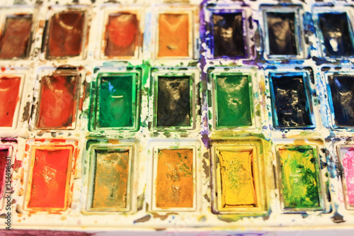 Watercolor paints for the artist