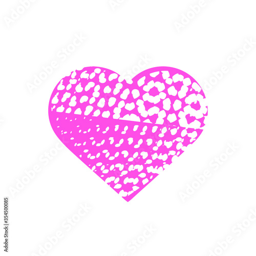 Vector Retro abstract heart, Valentines card.
