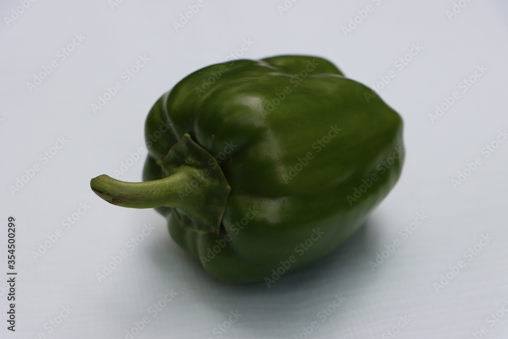 Fresh green capsicum or bell pepper isolated Fresh green capsicum or bell pepper isolated