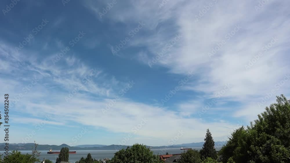 Time Lapse from deck in Astoria Oregon in May along the Columbia River Time Lapse from deck in Astoria Oregon in May along the Columbia River