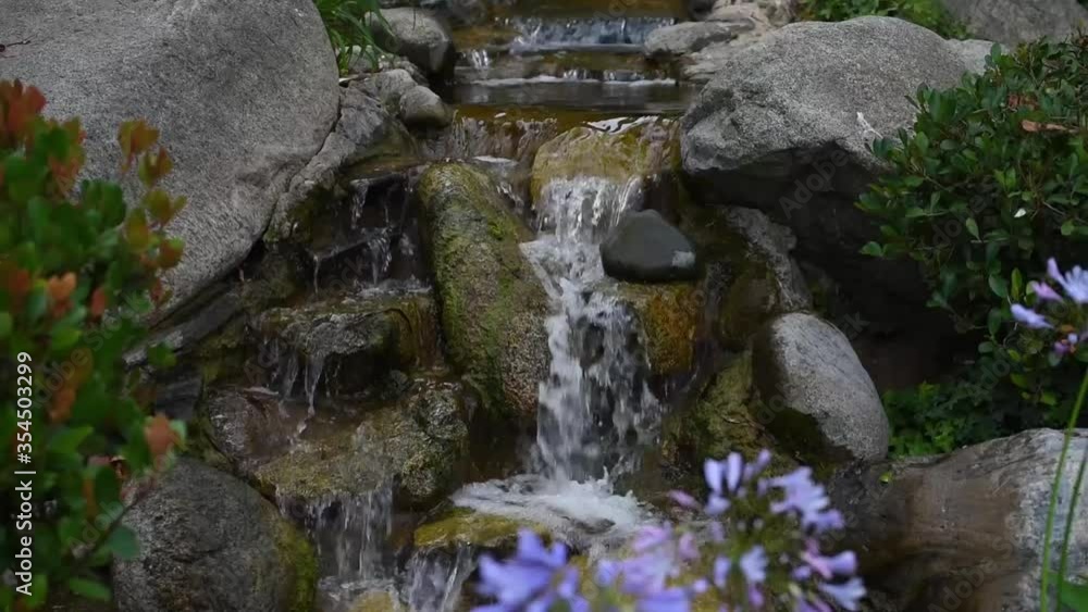 water flowing over rocks in nature. 60 fps. water flowing over rocks in nature. 60 fps.